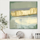 Sage & Gold Swipe IV by Jennifer Goldberger on GIANT ART - gold abstract abstract
