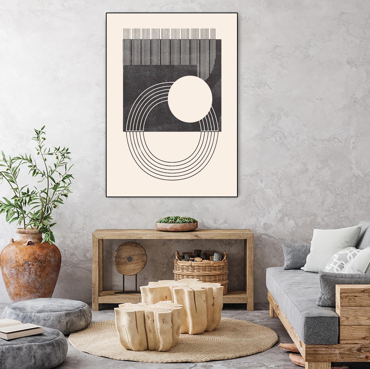 Unknown Space III by Melissa Wang on GIANT ART - beige abstract ligne