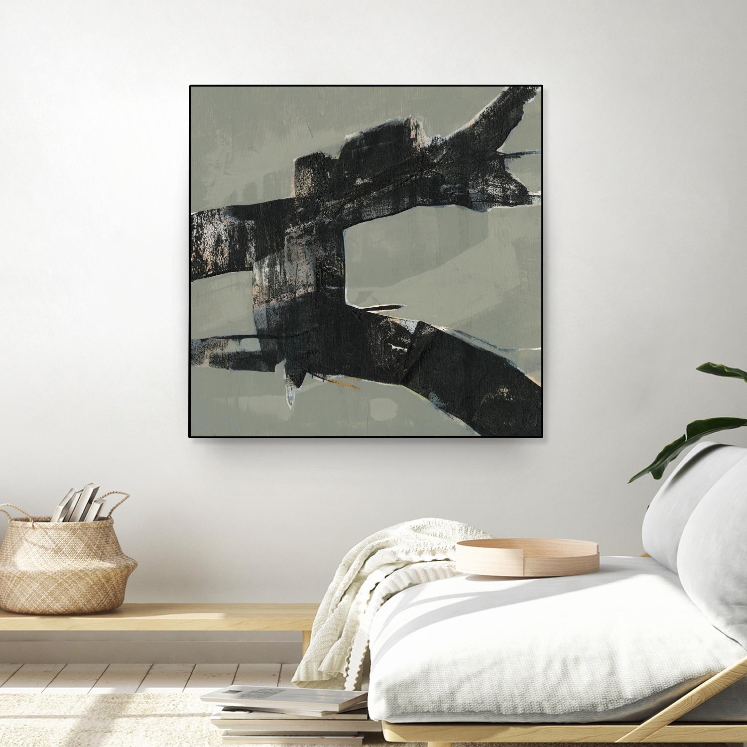 Ode an Kline VI by Jennifer Goldberger on GIANT ART - beige abstract abstract