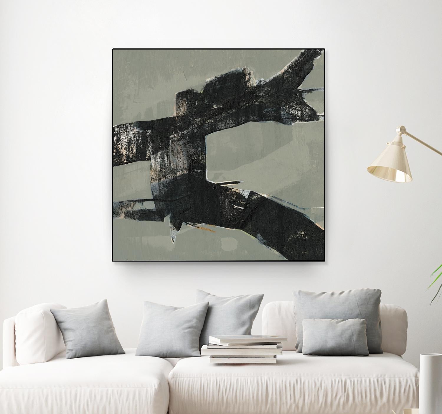 Ode an Kline VI by Jennifer Goldberger on GIANT ART - beige abstract abstract