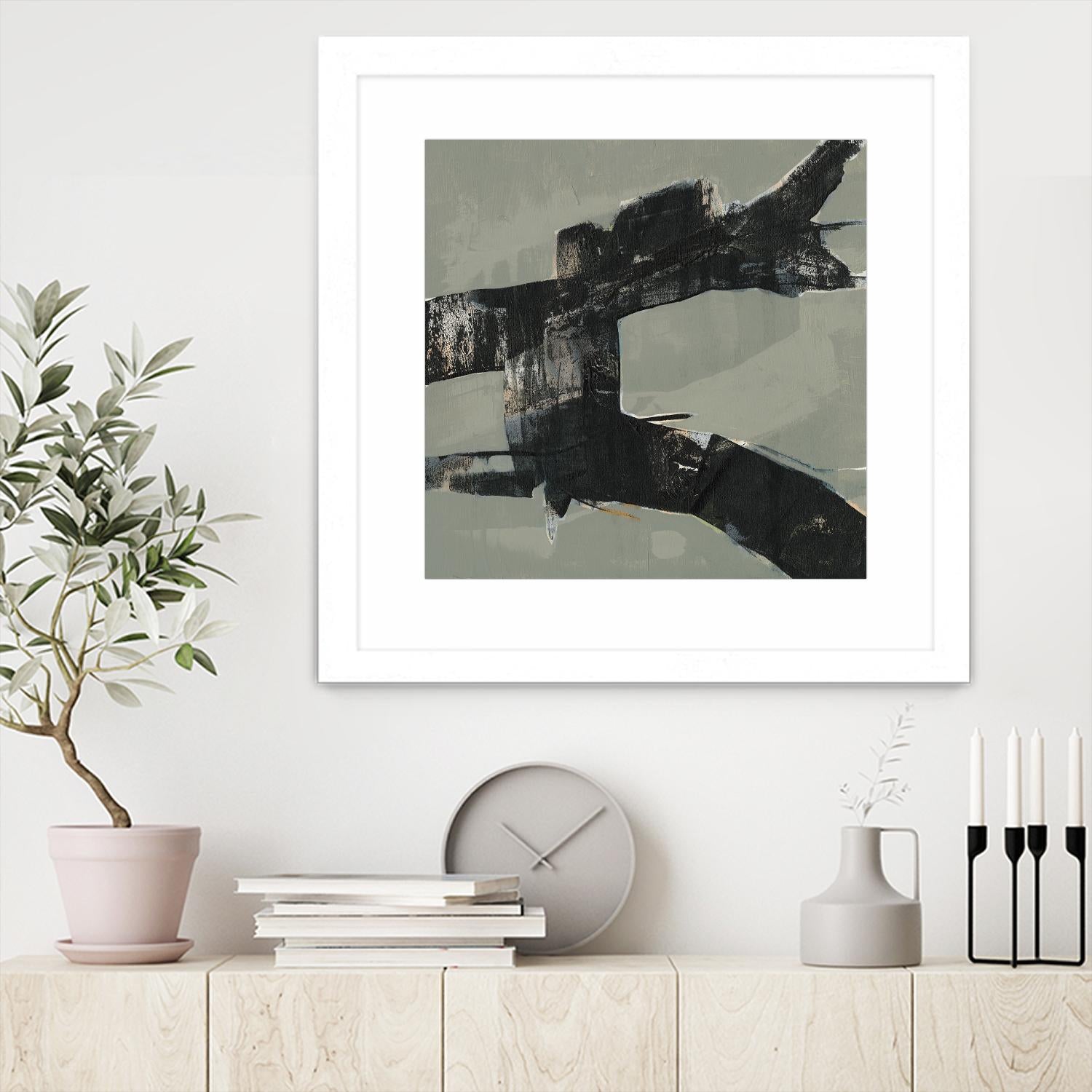 Ode an Kline VI by Jennifer Goldberger on GIANT ART - beige abstract abstract