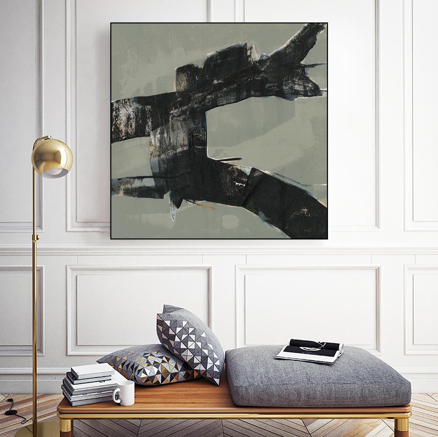 Ode an Kline VI by Jennifer Goldberger on GIANT ART - beige abstract abstract