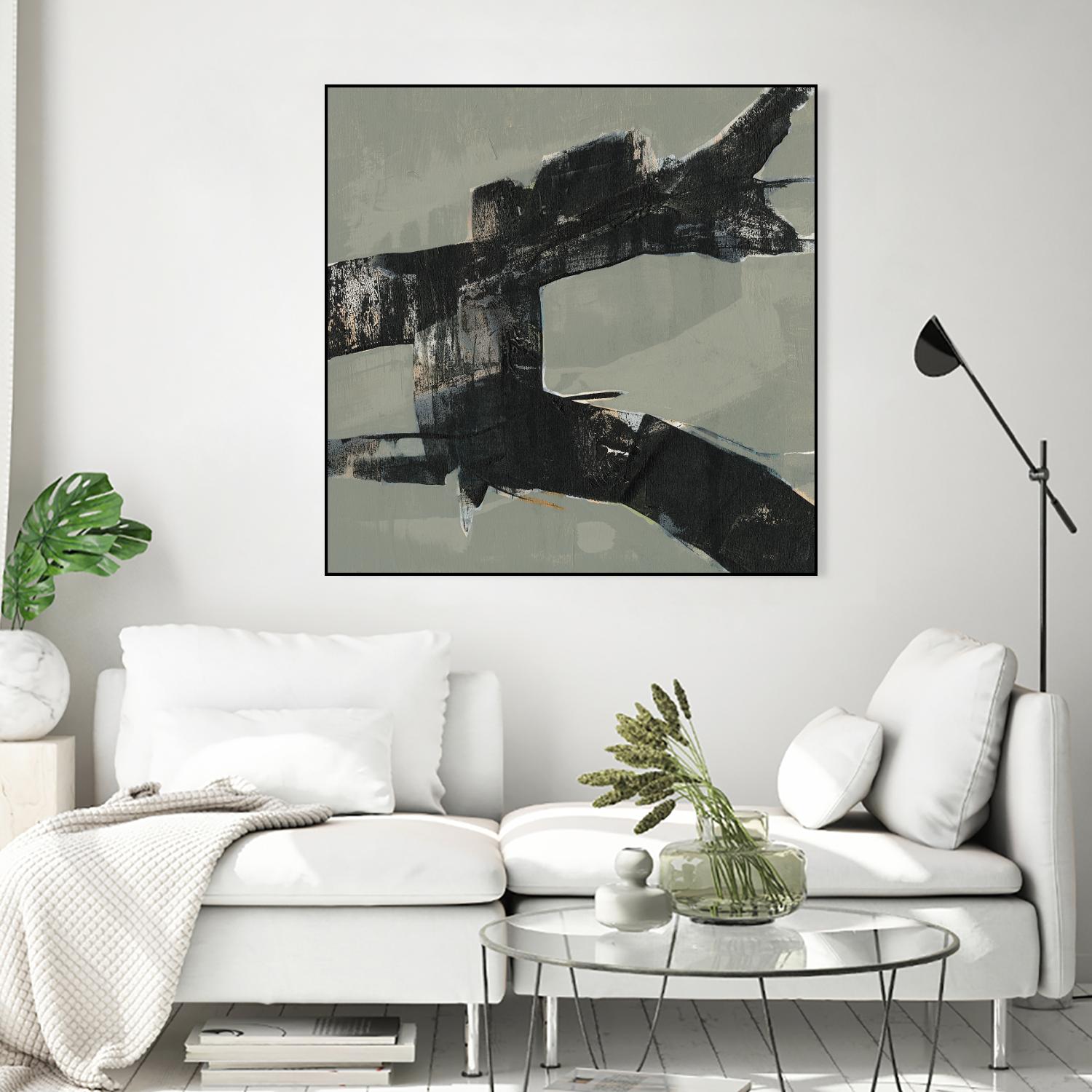 Ode an Kline VI by Jennifer Goldberger on GIANT ART - beige abstract abstract