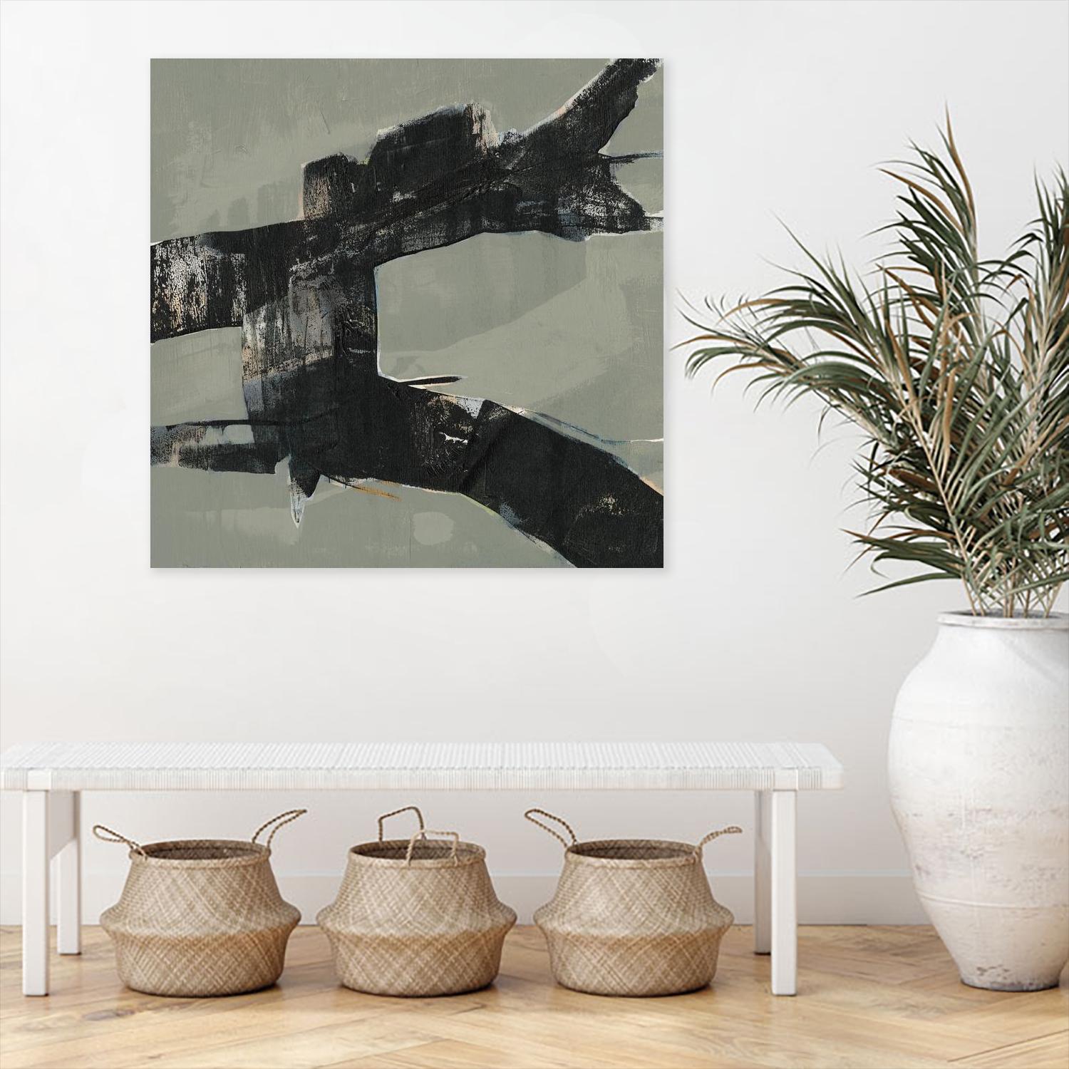 Ode an Kline VI by Jennifer Goldberger on GIANT ART - beige abstract abstract