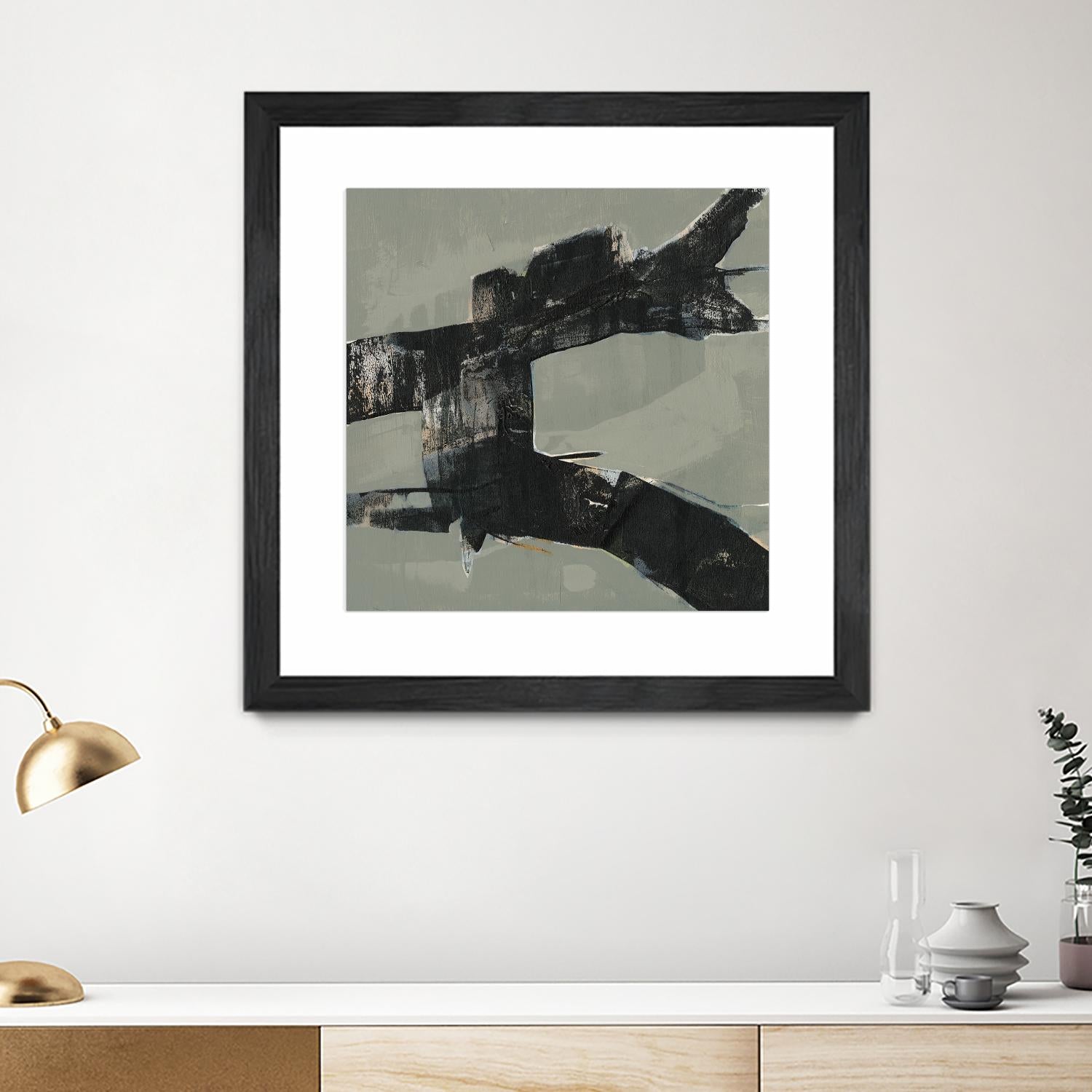 Ode an Kline VI by Jennifer Goldberger on GIANT ART - beige abstract abstract