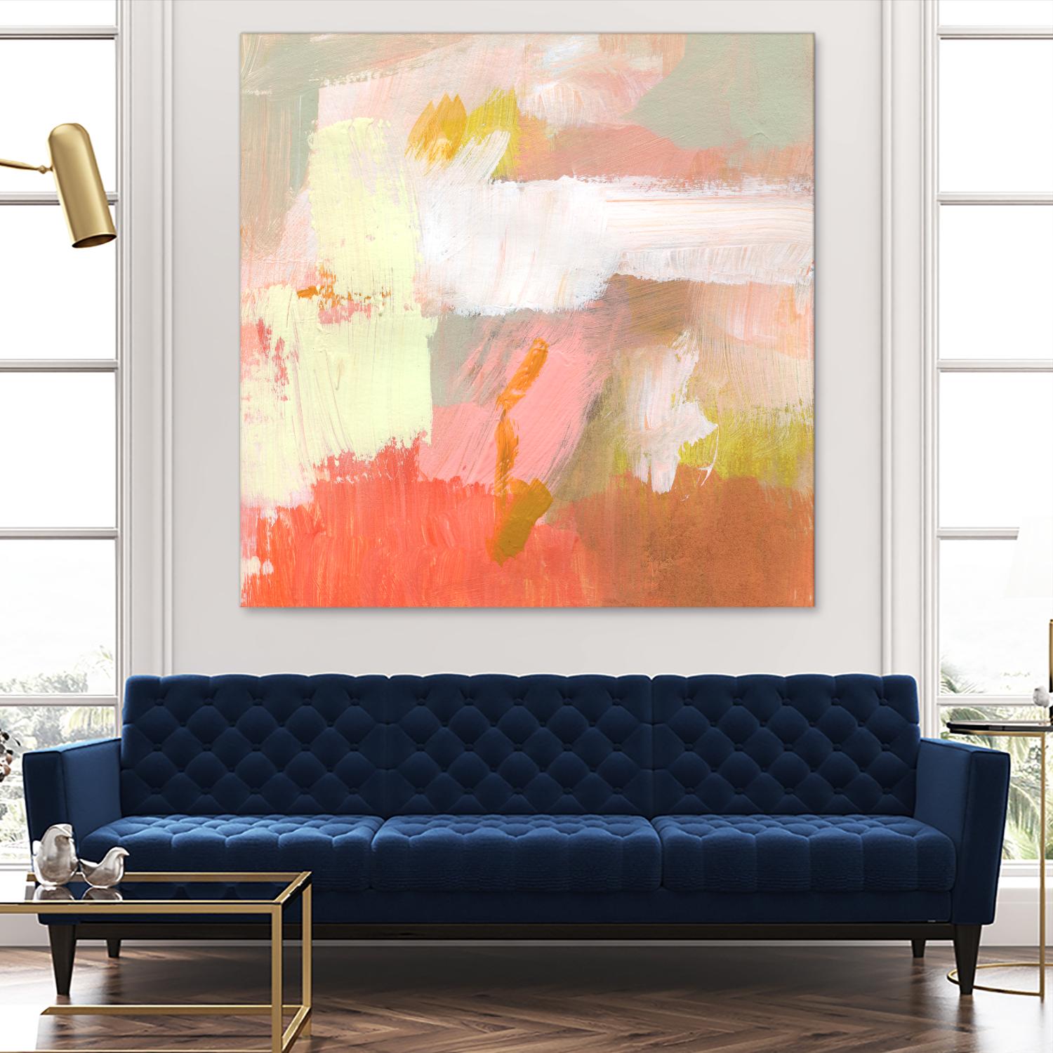 Yellow and Blush II by Victoria Barnes on GIANT ART - orange abstract abstract