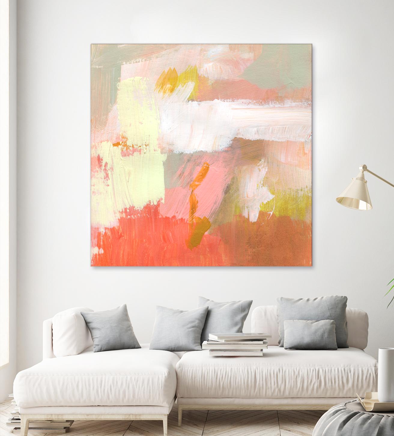 Yellow and Blush II by Victoria Barnes on GIANT ART - orange abstract abstract