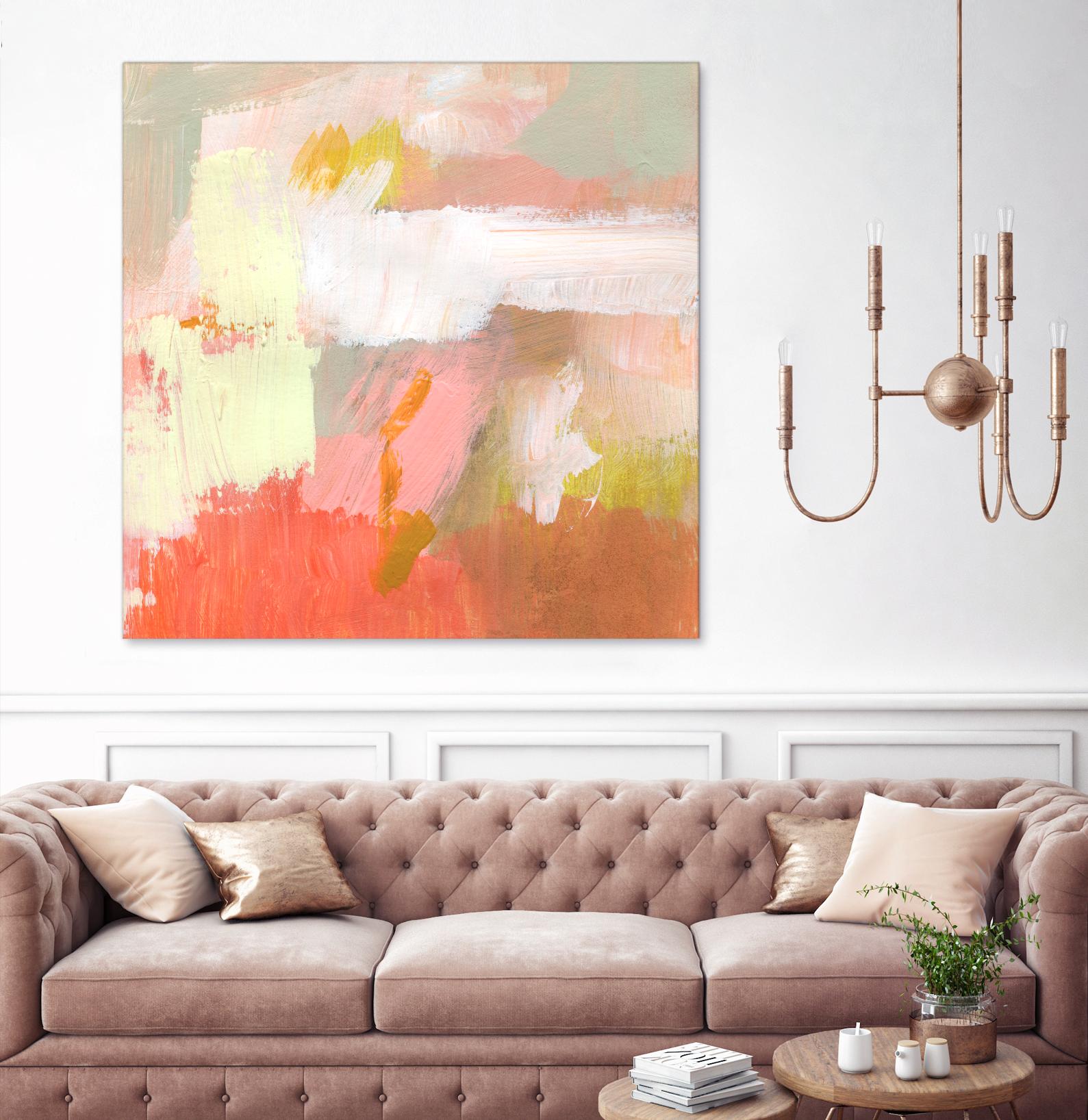 Yellow and Blush II by Victoria Barnes on GIANT ART - orange abstract abstract