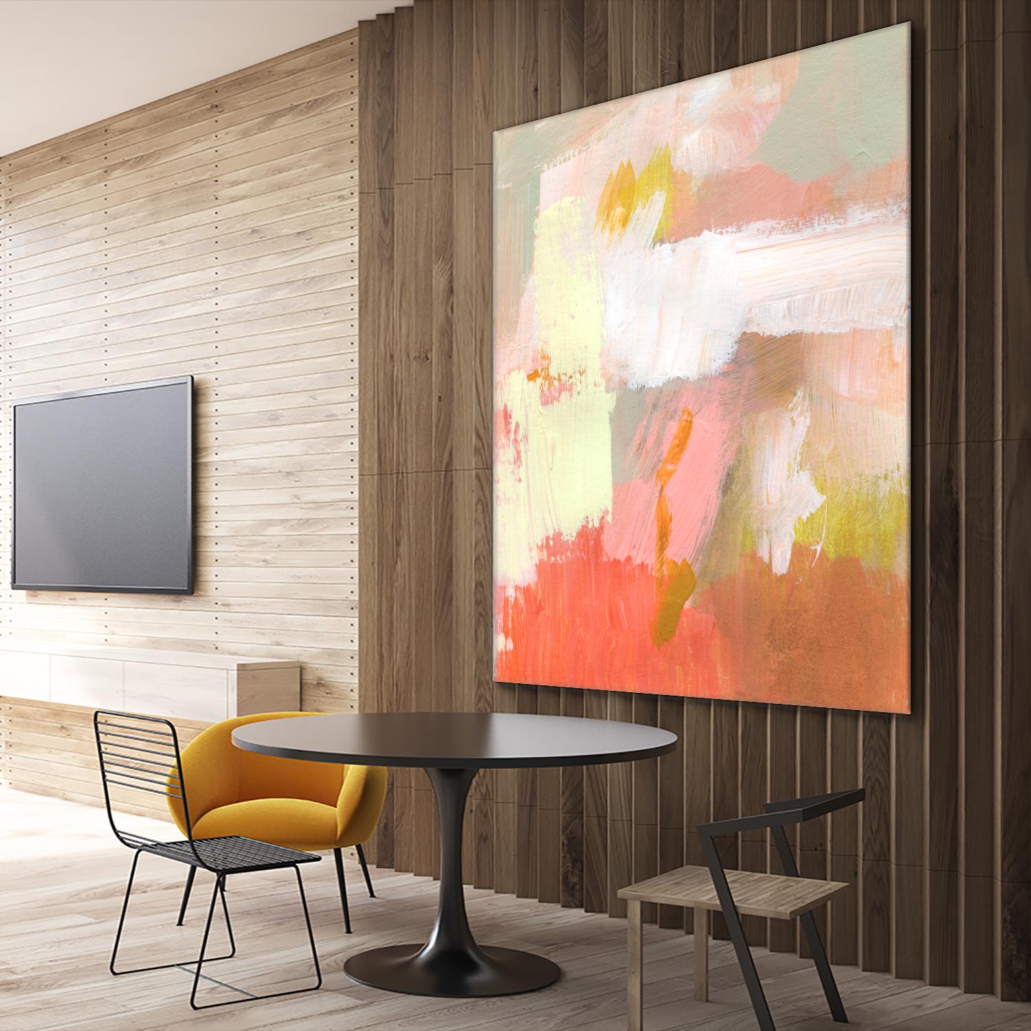 Yellow and Blush II by Victoria Barnes on GIANT ART - orange abstract abstract