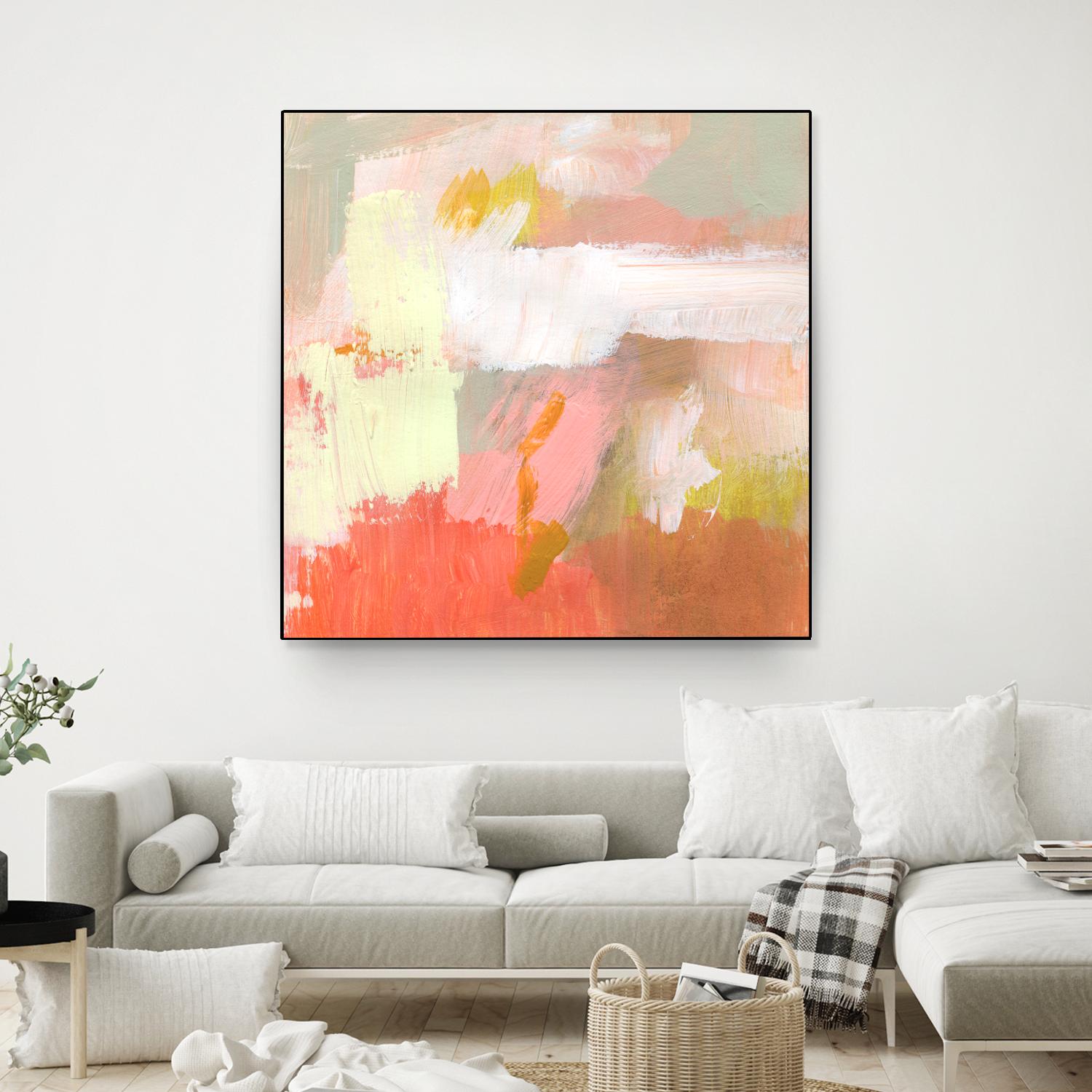 Yellow and Blush II by Victoria Barnes on GIANT ART - orange abstract abstract