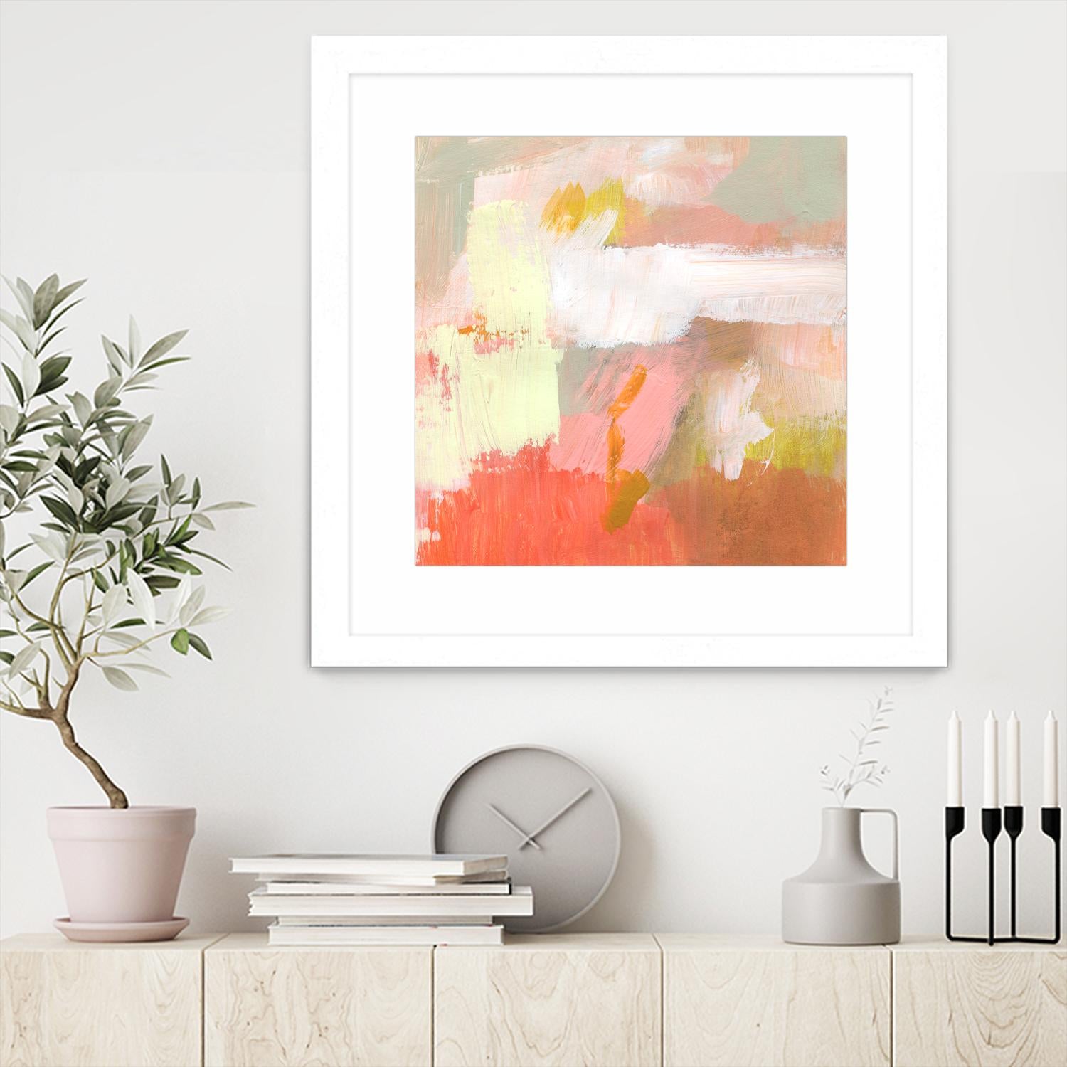 Yellow and Blush II by Victoria Barnes on GIANT ART - orange abstract abstract