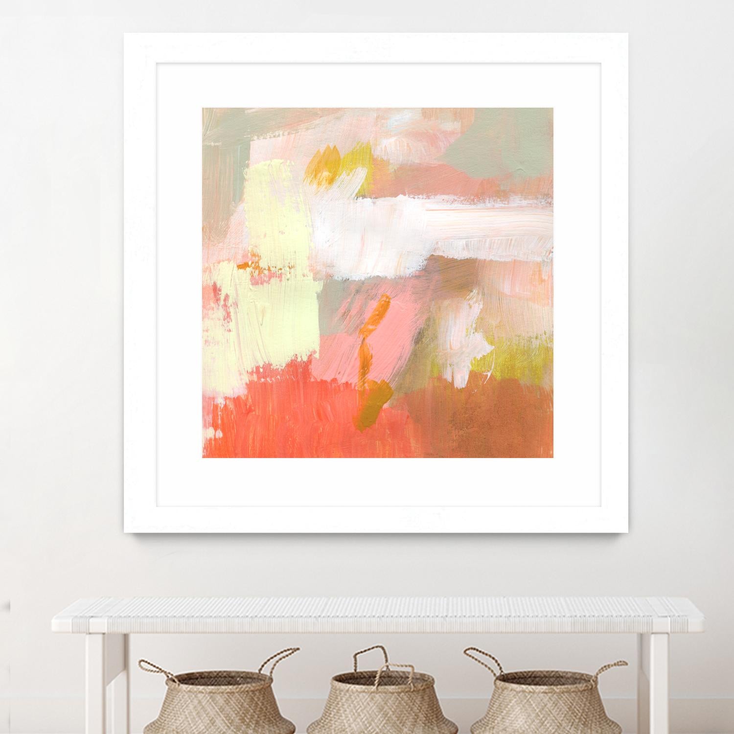 Yellow and Blush II by Victoria Barnes on GIANT ART - orange abstract abstract