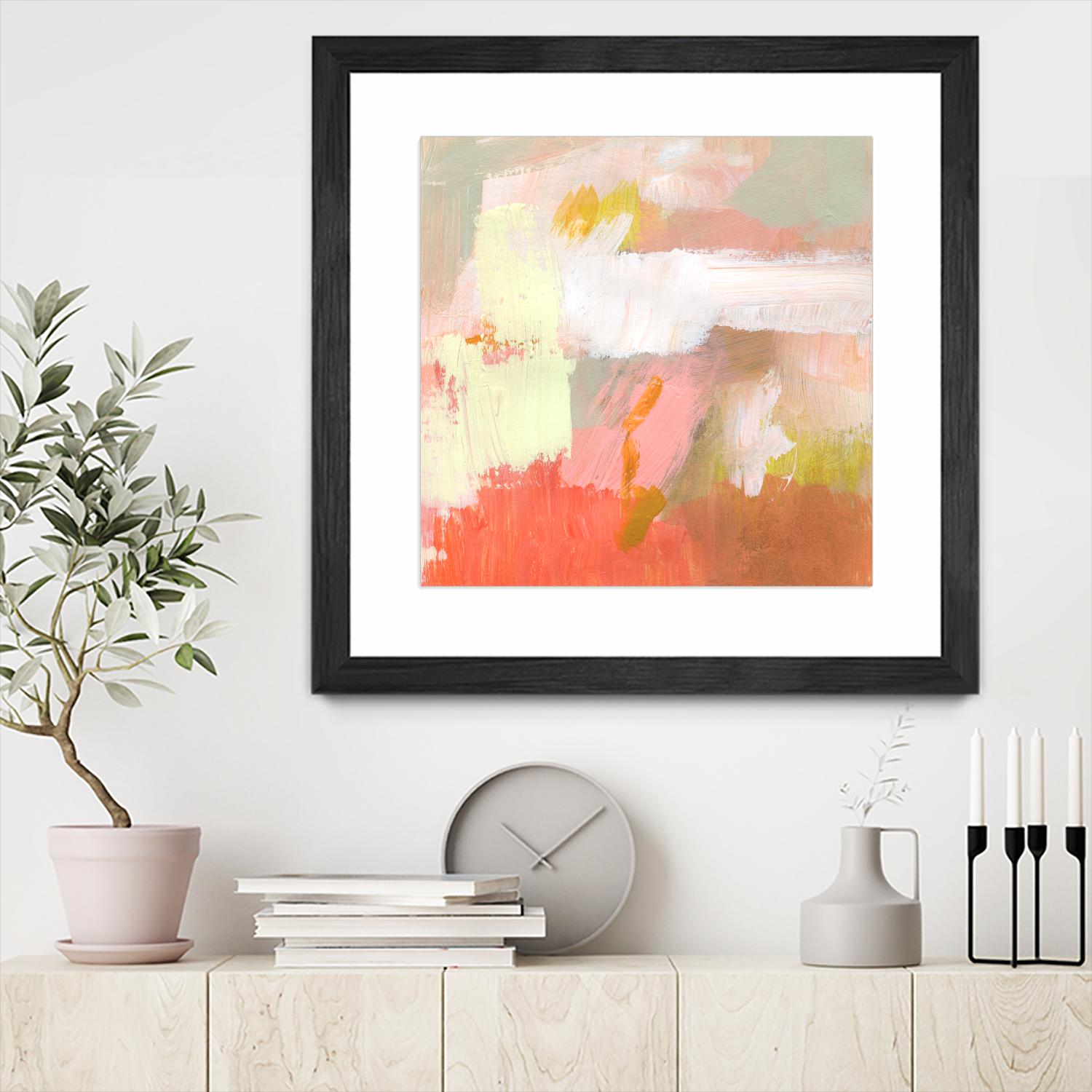Yellow and Blush II by Victoria Barnes on GIANT ART - orange abstract abstract