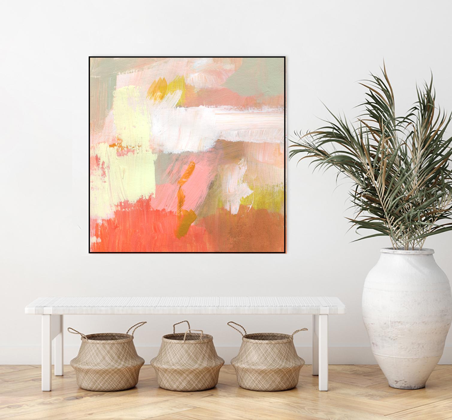Yellow and Blush II by Victoria Barnes on GIANT ART - orange abstract abstract