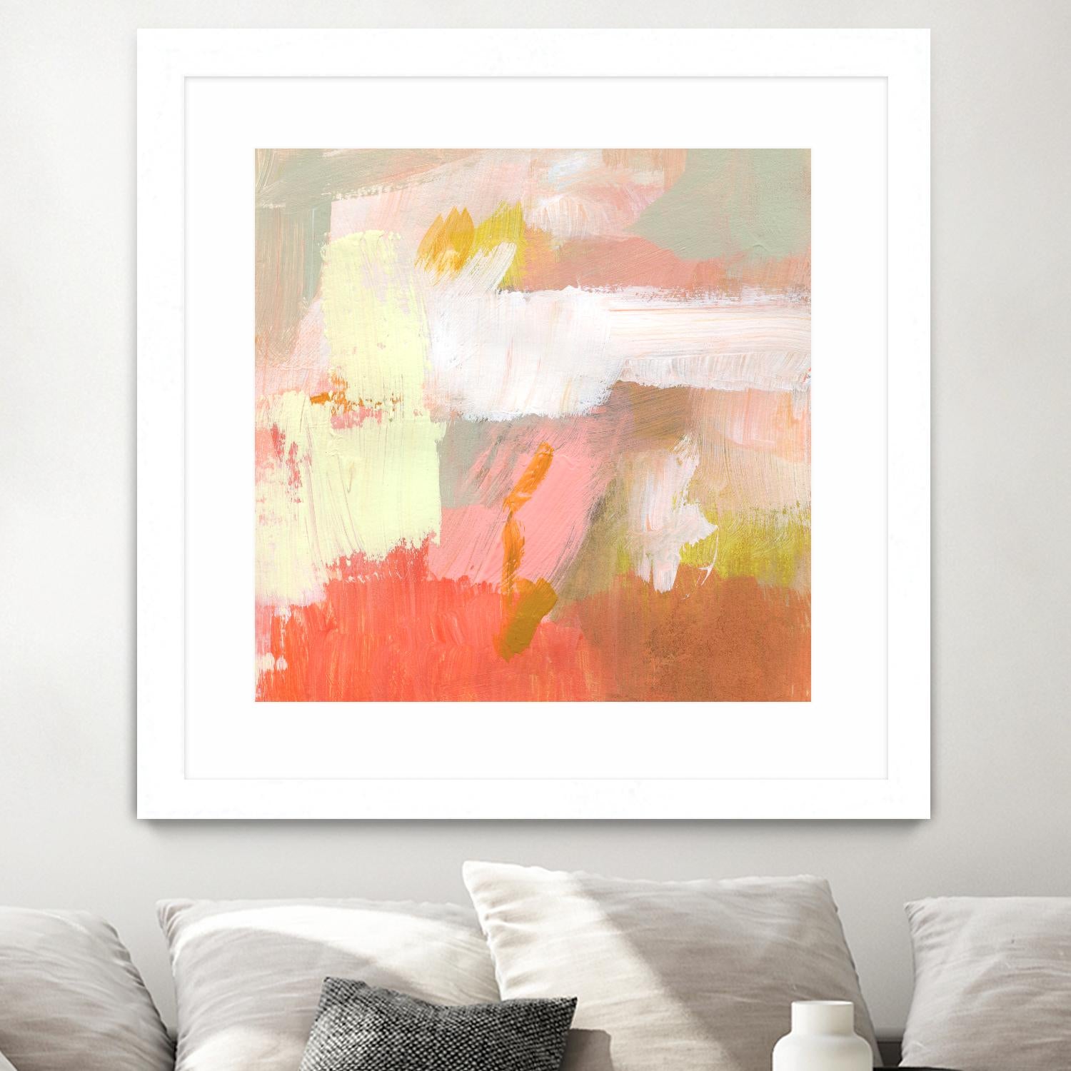 Yellow and Blush II by Victoria Barnes on GIANT ART - orange abstract abstract