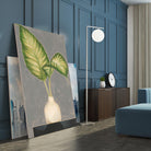 Frond in Vase IV by Jennifer Goldberger on GIANT ART - beige botanicals plant