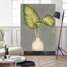 Frond in Vase IV by Jennifer Goldberger on GIANT ART - beige botanicals plant