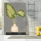 Frond in Vase IV by Jennifer Goldberger on GIANT ART - beige botanicals plant