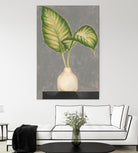 Frond in Vase IV by Jennifer Goldberger on GIANT ART - beige botanicals plant