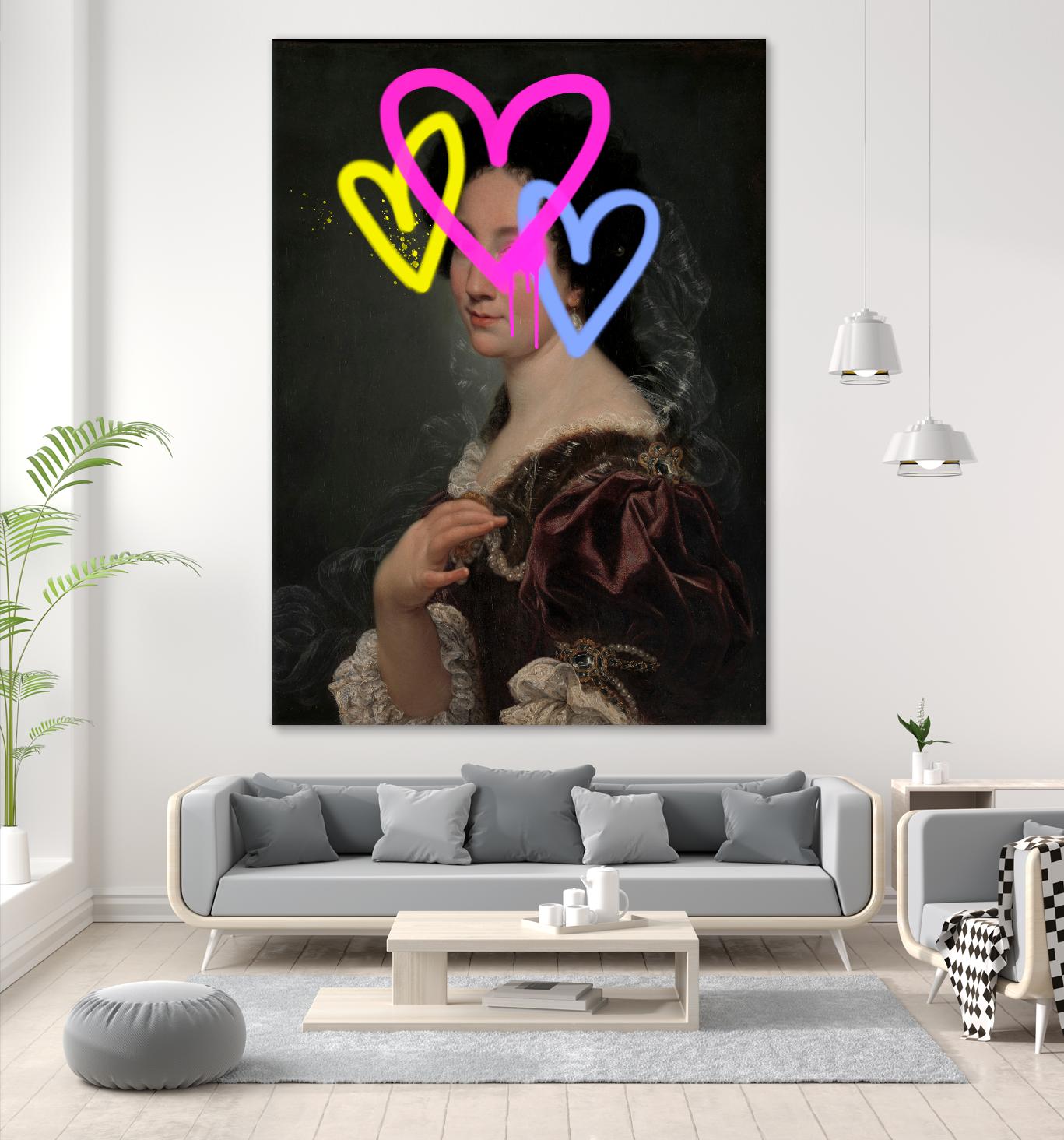 Concealed Portrait II by Victoria Barnes on GIANT ART - beige figurative abstract