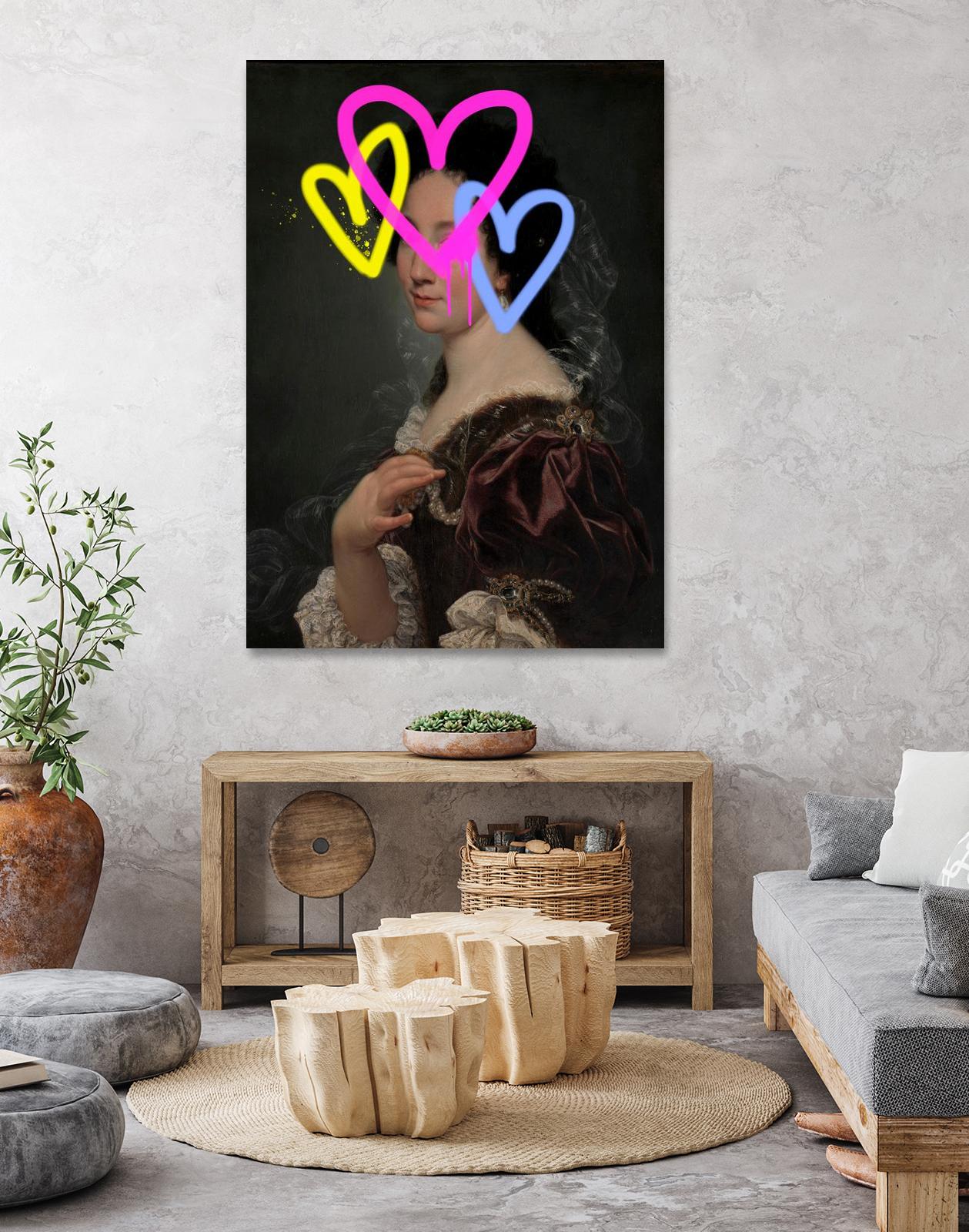 Concealed Portrait II by Victoria Barnes on GIANT ART - beige figurative abstract