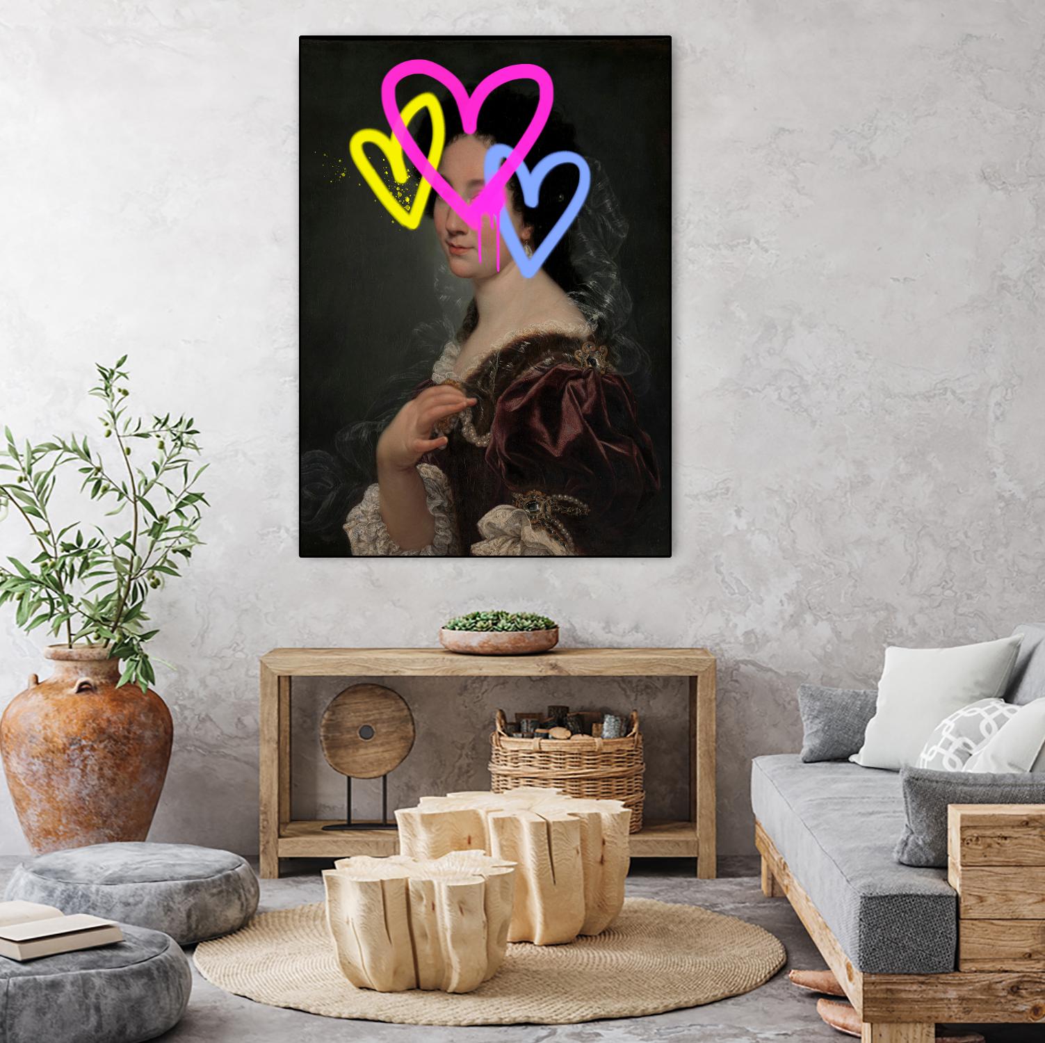 Concealed Portrait II by Victoria Barnes on GIANT ART - beige figurative abstract