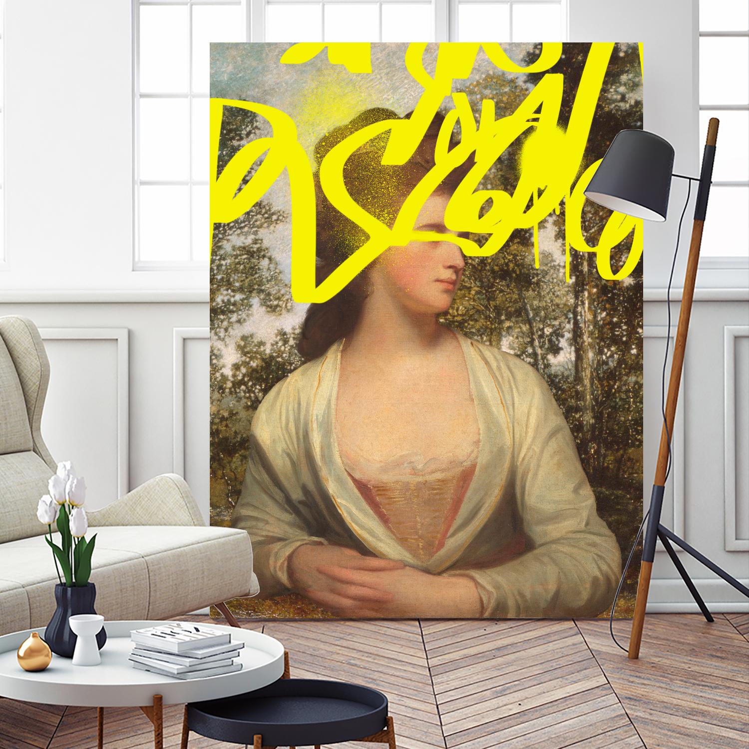 Concealed Portrait IV by Victoria Barnes on GIANT ART - beige figurative abstract