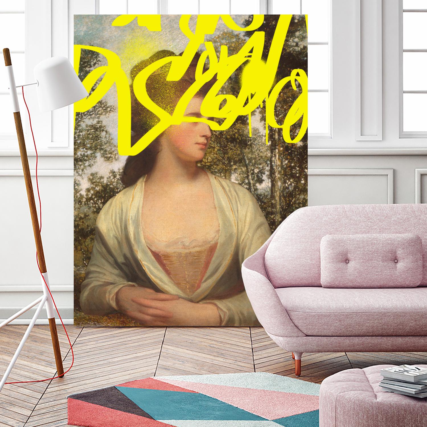 Concealed Portrait IV by Victoria Barnes on GIANT ART - beige figurative abstract