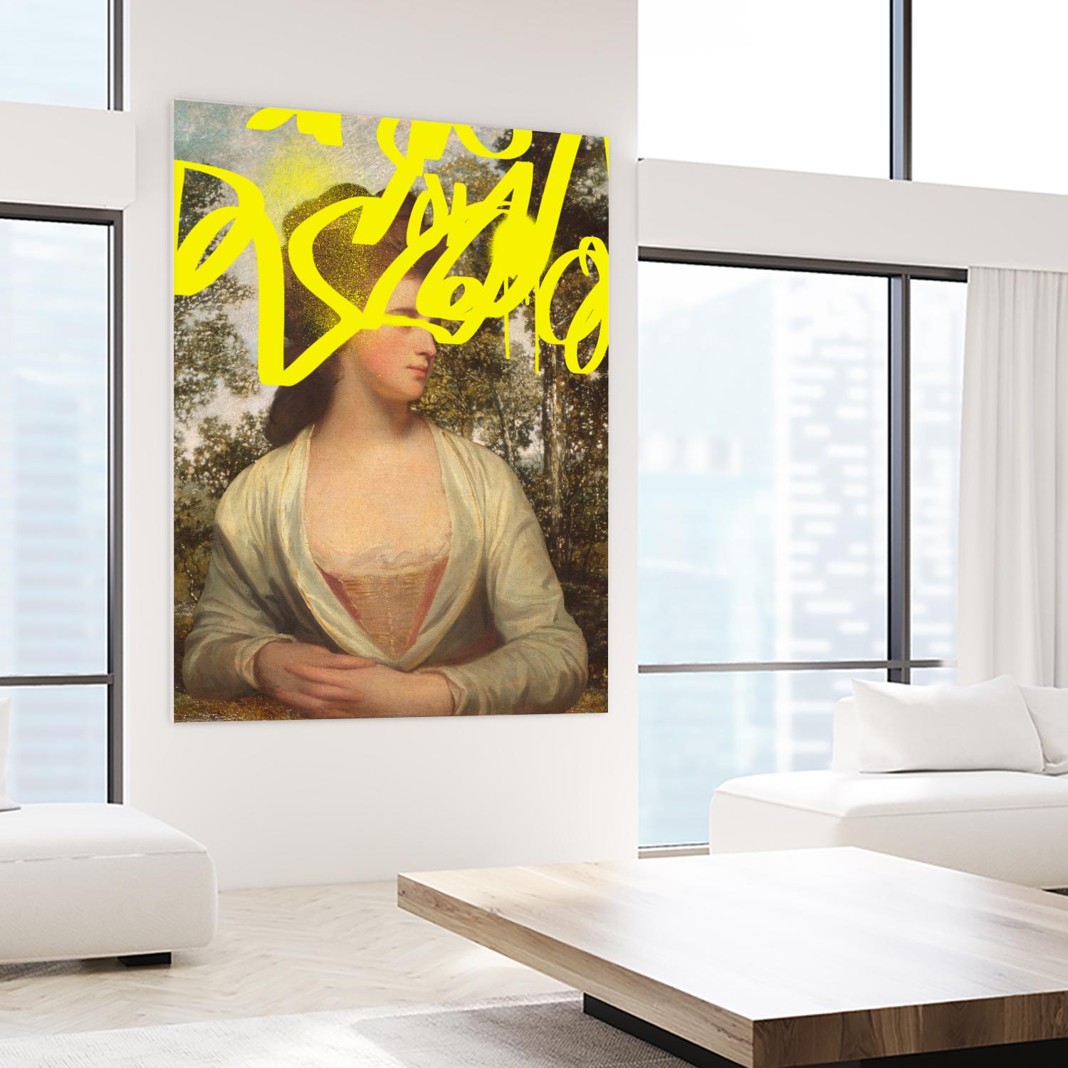 Concealed Portrait IV by Victoria Barnes on GIANT ART - beige figurative abstract