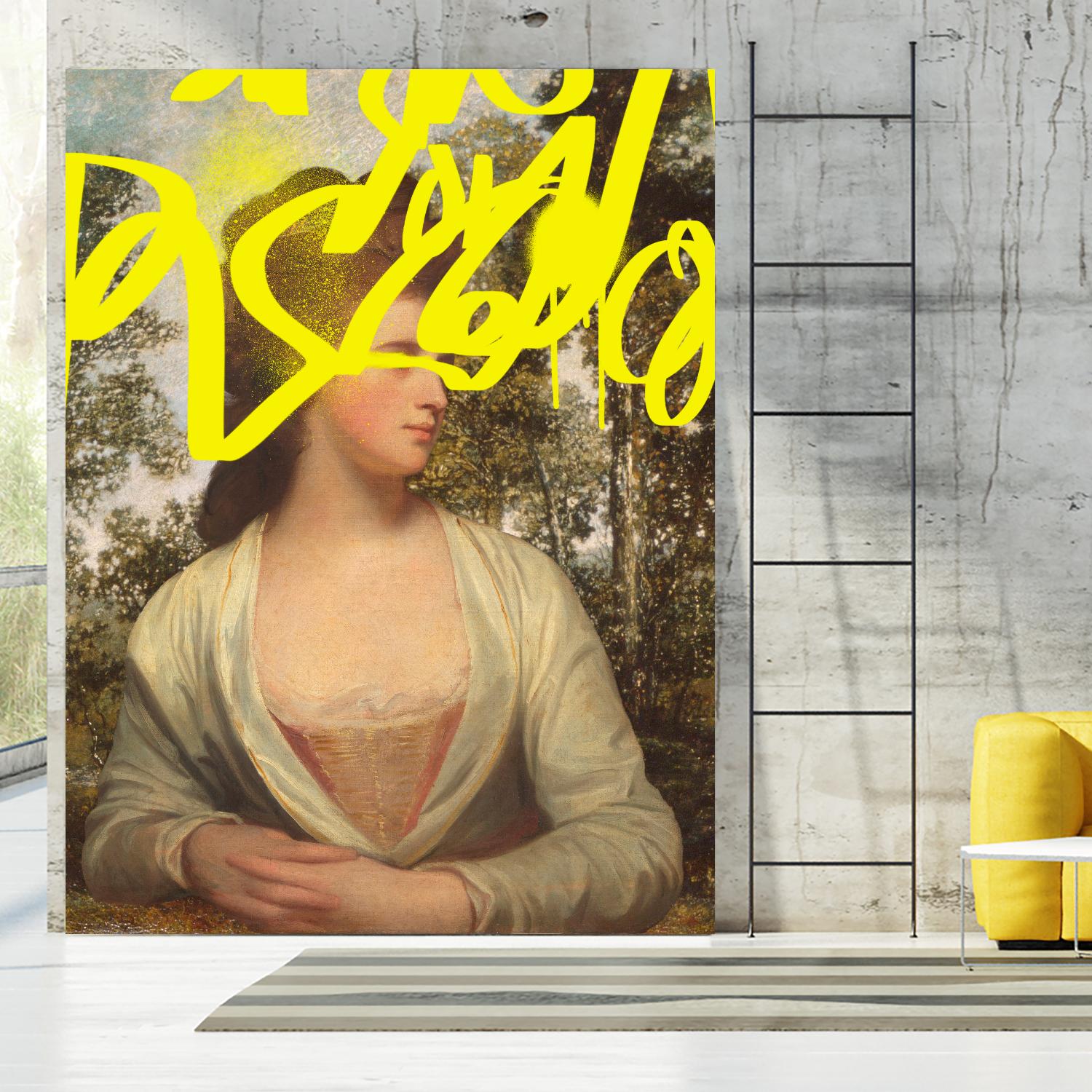 Concealed Portrait IV by Victoria Barnes on GIANT ART - beige figurative abstract