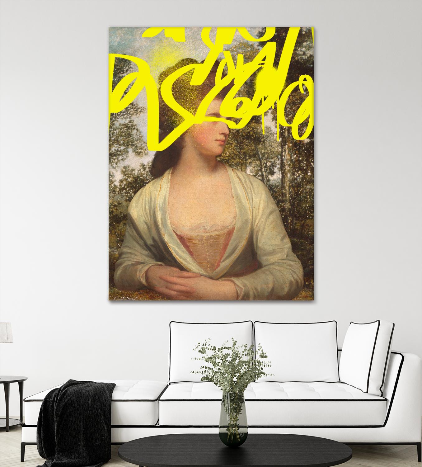 Concealed Portrait IV by Victoria Barnes on GIANT ART - beige figurative abstract