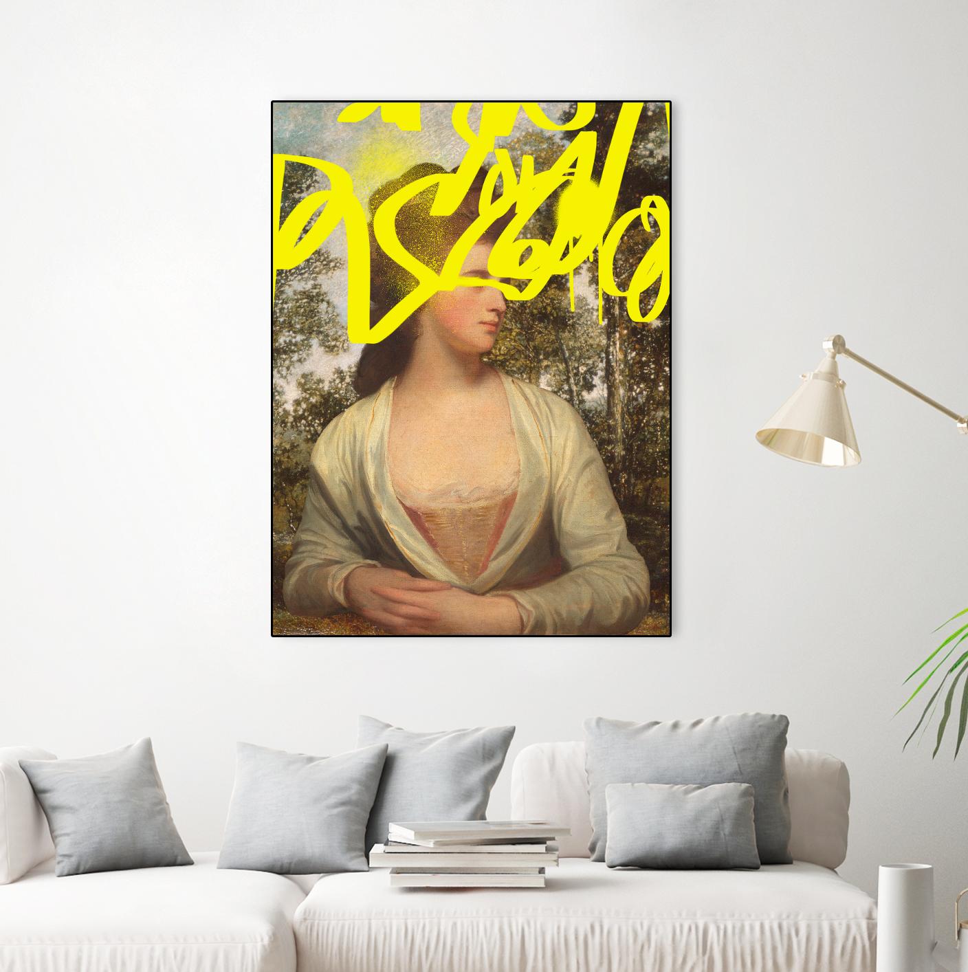 Concealed Portrait IV by Victoria Barnes on GIANT ART - beige figurative abstract