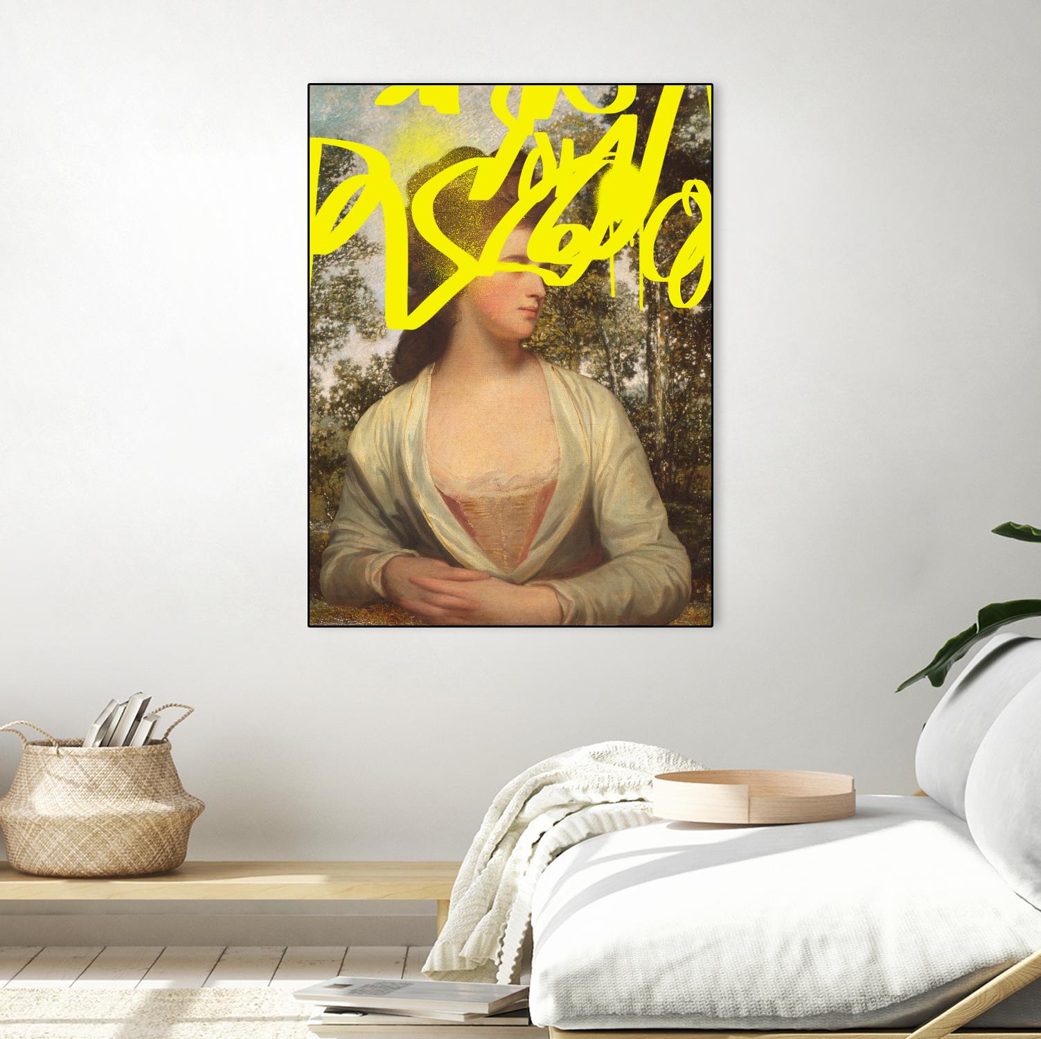 Concealed Portrait IV by Victoria Barnes on GIANT ART - beige figurative abstract