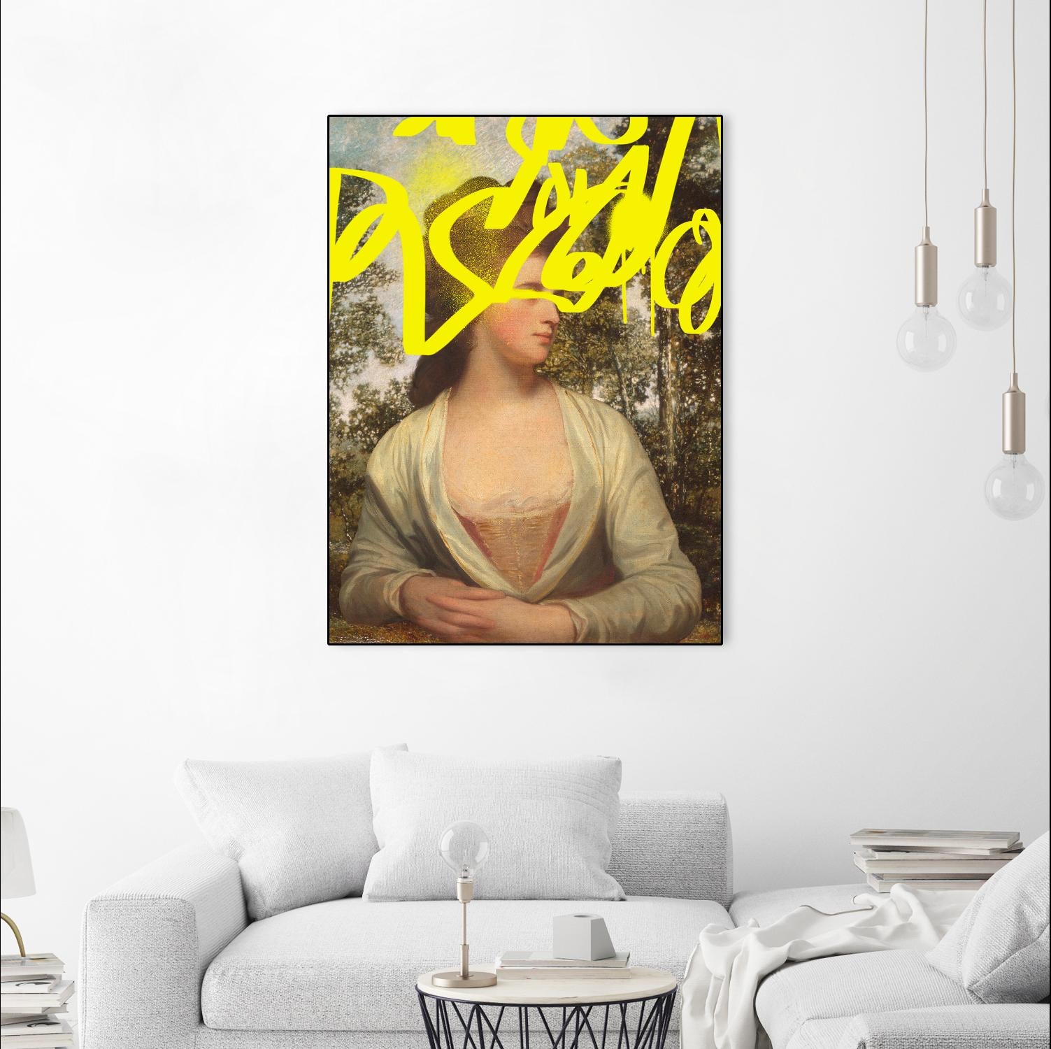 Concealed Portrait IV by Victoria Barnes on GIANT ART - beige figurative abstract