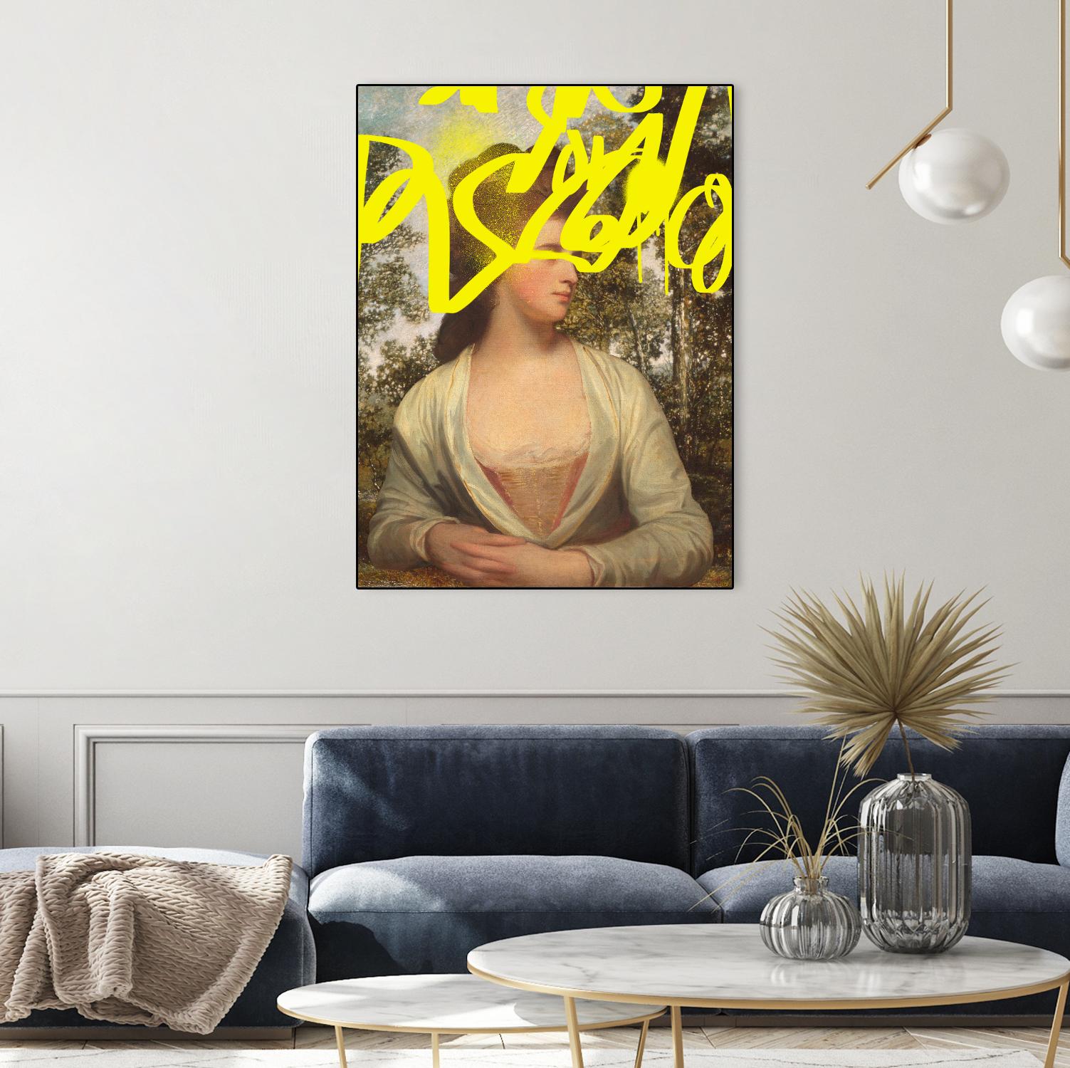 Concealed Portrait IV by Victoria Barnes on GIANT ART - beige figurative abstract