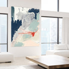 Ash Blue & Crimson I by Victoria Barnes on GIANT ART - orange abstract abstract