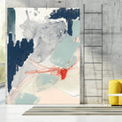 Ash Blue & Crimson I by Victoria Barnes on GIANT ART - orange abstract abstract