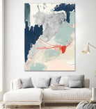 Ash Blue & Crimson I by Victoria Barnes on GIANT ART - orange abstract abstract