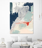 Ash Blue & Crimson I by Victoria Barnes on GIANT ART - orange abstract abstract