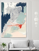 Ash Blue & Crimson I by Victoria Barnes on GIANT ART - orange abstract abstract
