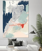 Ash Blue & Crimson I by Victoria Barnes on GIANT ART - orange abstract abstract