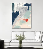 Ash Blue & Crimson I by Victoria Barnes on GIANT ART - orange abstract abstract