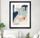 Ash Blue & Crimson I by Victoria Barnes on GIANT ART - orange abstract abstract
