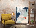 Ash Blue & Crimson I by Victoria Barnes on GIANT ART - orange abstract abstract