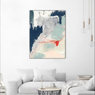 Ash Blue & Crimson I by Victoria Barnes on GIANT ART - orange abstract abstract