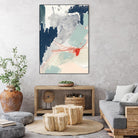 Ash Blue & Crimson I by Victoria Barnes on GIANT ART - orange abstract abstract