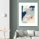 Ash Blue & Crimson I by Victoria Barnes on GIANT ART - orange abstract abstract