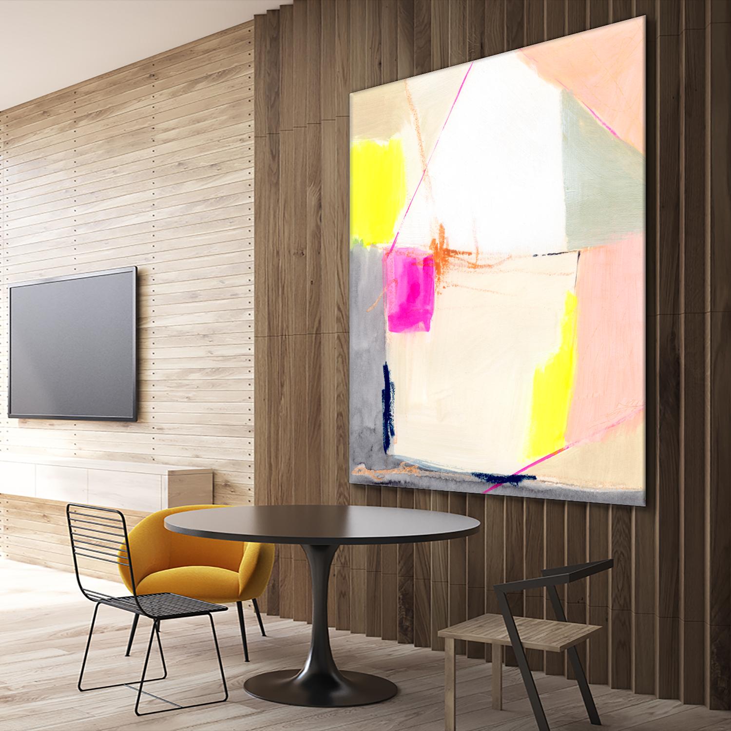 Hot Pink Patch I by Victoria Barnes on GIANT ART - beige abstract abstract