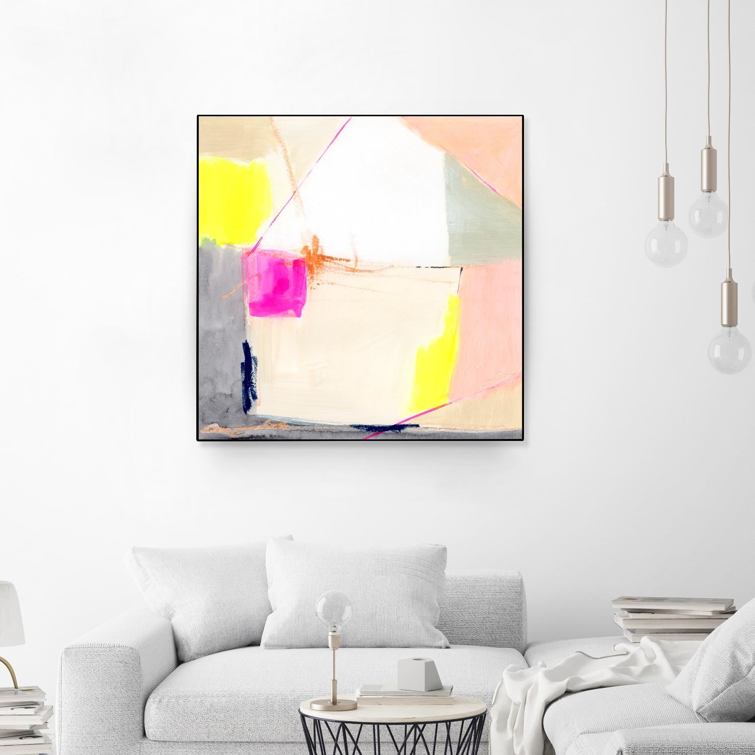 Hot Pink Patch I by Victoria Barnes on GIANT ART - beige abstract abstract