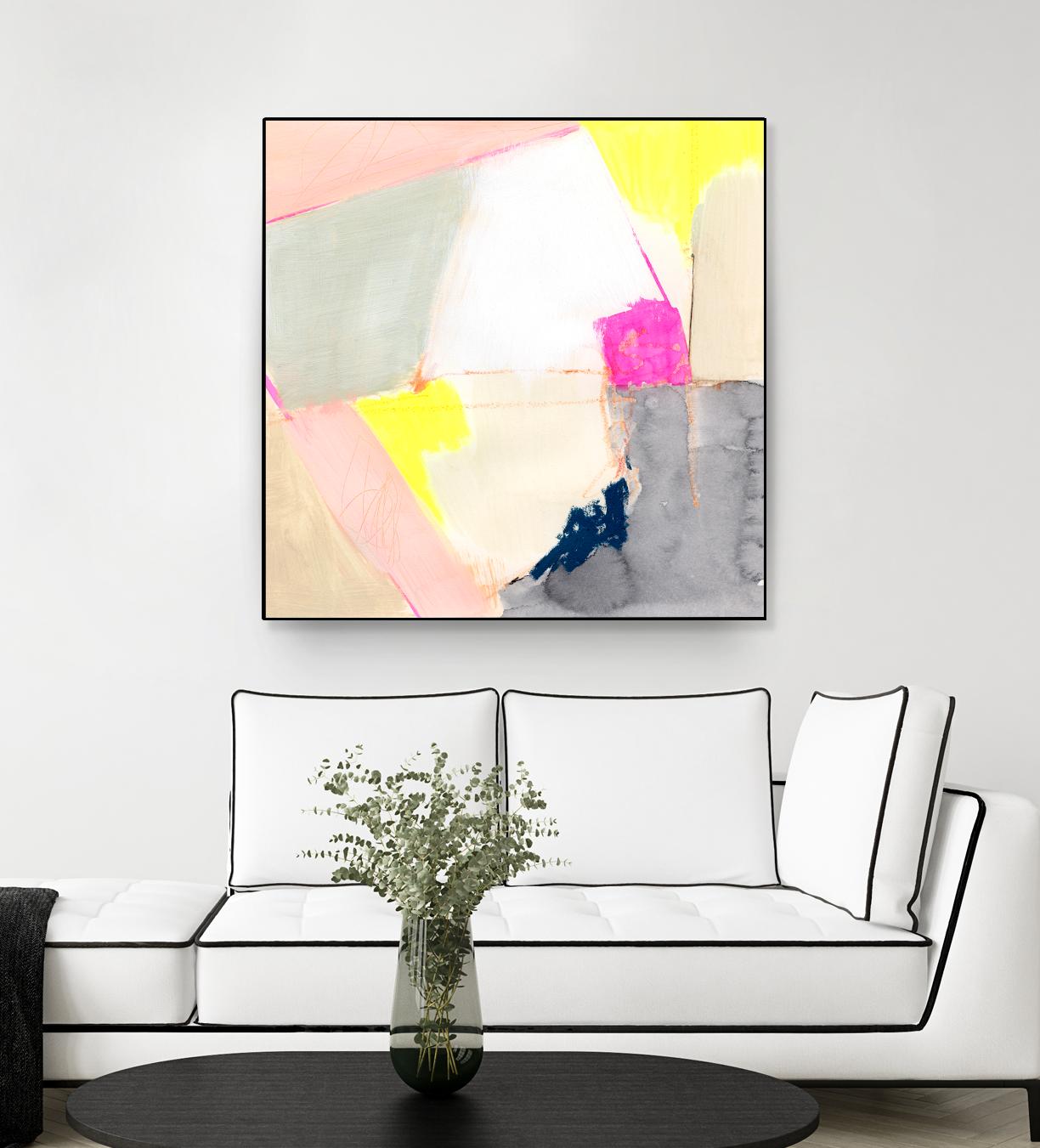 Hot Pink Patch II by Victoria Barnes on GIANT ART - beige abstract abstract